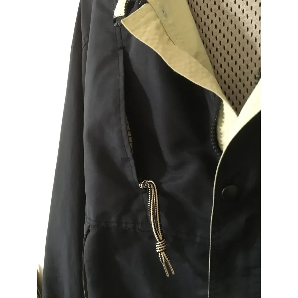 The Bear Trading Co XL Black Tan Windbreaker Bomber Jacket Mar Vista FL Dockside